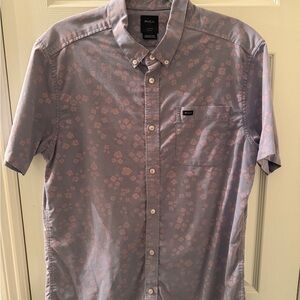 RVCA Men's Blue Floral Shirt (L)
